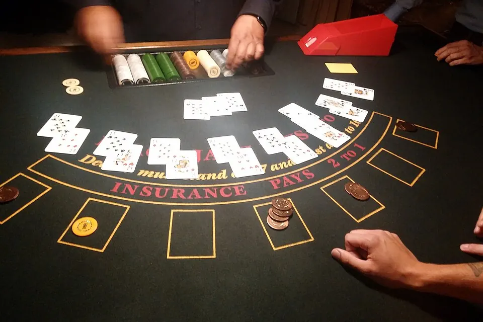 Live dealer casinos — dealer at a blackjack table